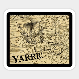 Yarrr! There be Monsters! Sea Monster battle Sticker